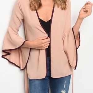 Boutique Sweaters - Blush & Wine Kimono Cardigan Boutique Sweaters - Blush & Wine Kimono Cardigan